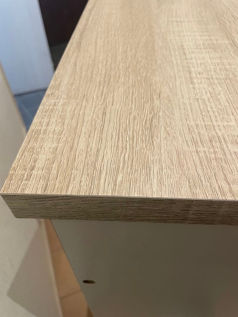 【美品】LOWYA L字型デスク　100㎝収納棚付き