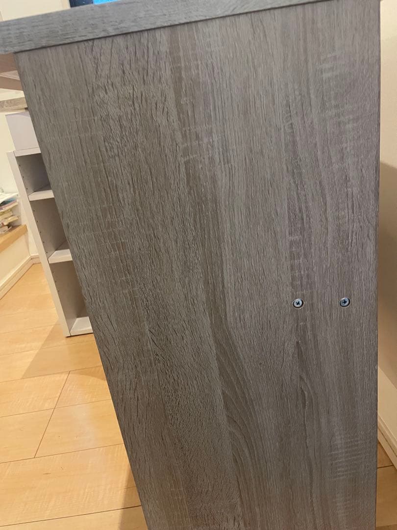 【美品】LOWYA L字型デスク　100㎝収納棚付き