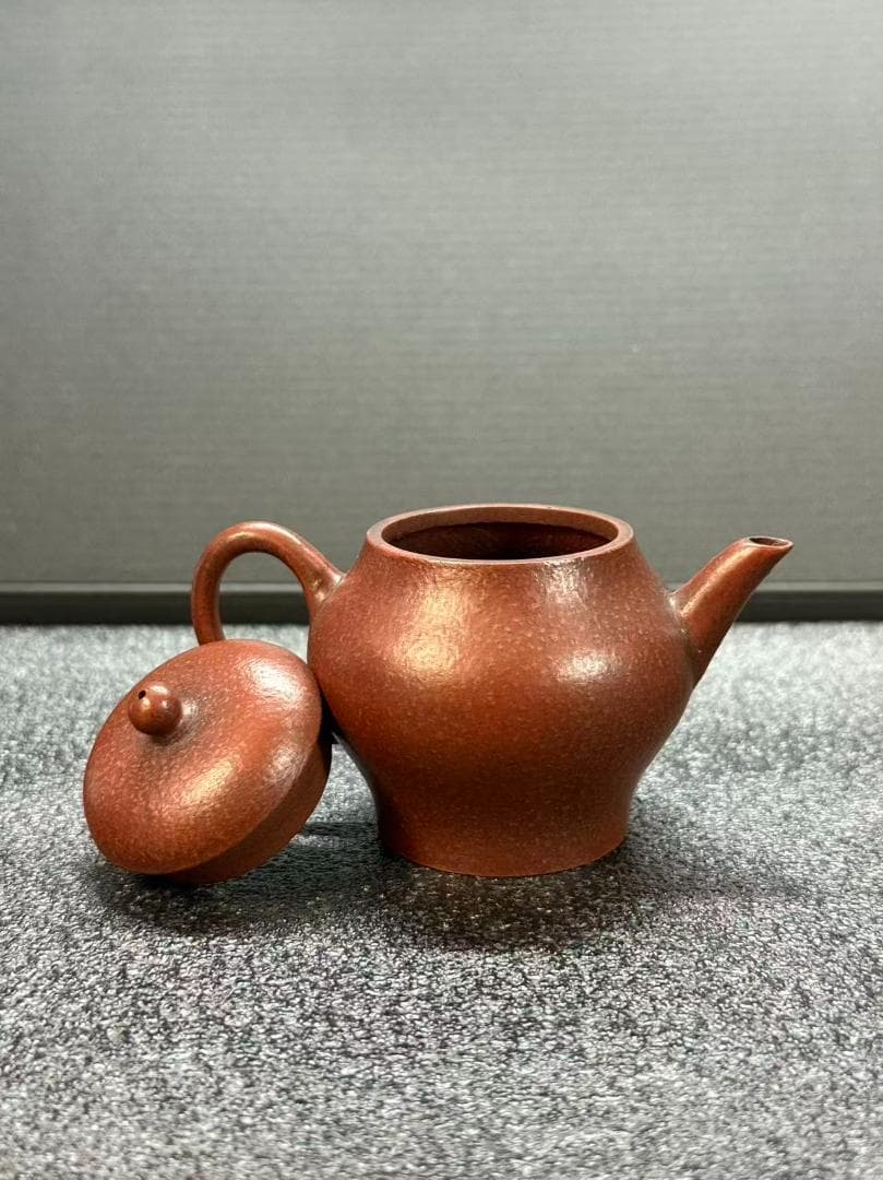 孟臣 底款 刻漢詩 明月水中来】紫砂壷 朱泥 段泥 煎茶