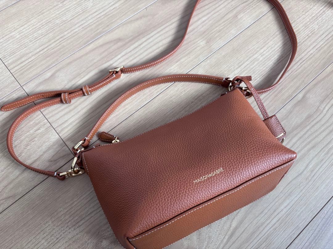 【ほぼ未使用】メゾンドサブレ スモールソフトホーボーバッグ ブラウン