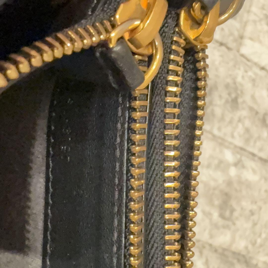 美品 大人気 旧ロゴ セリーヌ トリオ ブラック ショルダー ラージ