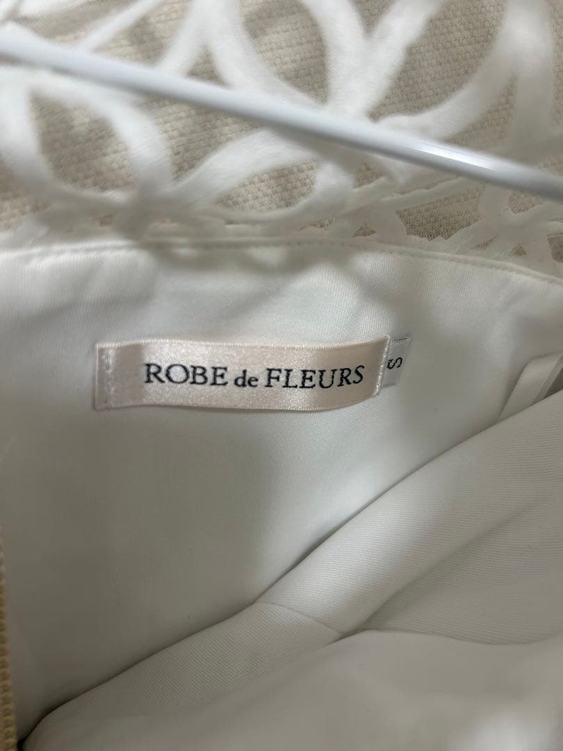 ローブドフルール ドレス キャバ ミニ レース ホワイト フレア レース