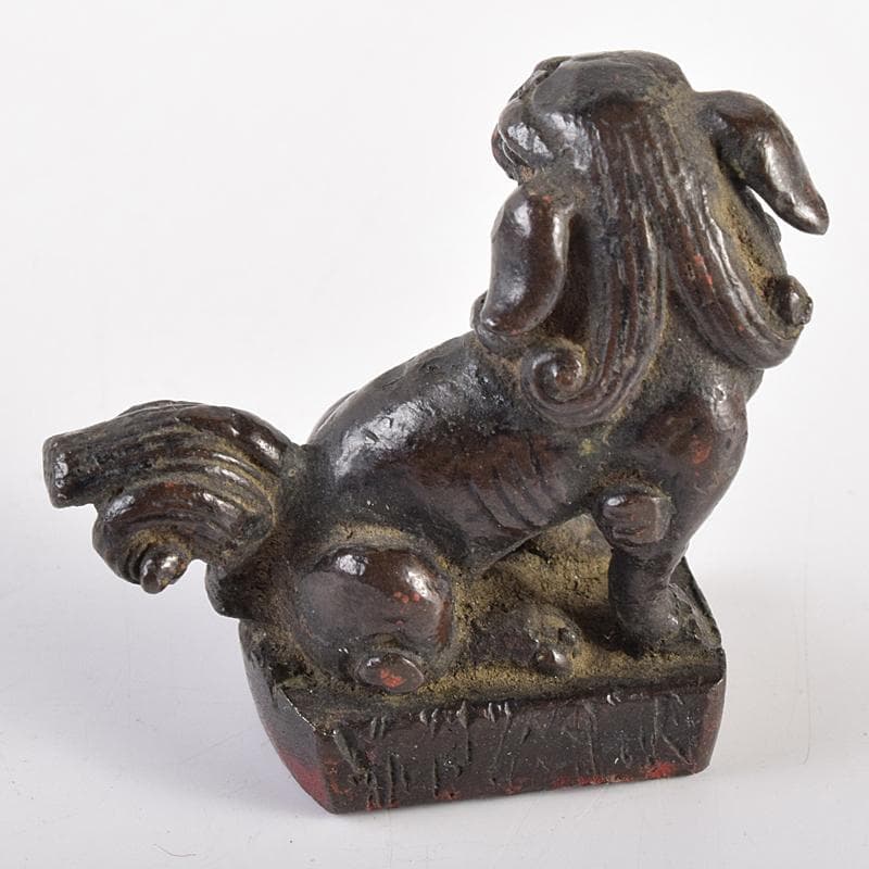 中国 古銅宣徳銅 篆刻 人物摘 獅子摘など 印材 5点まとめて G R7651