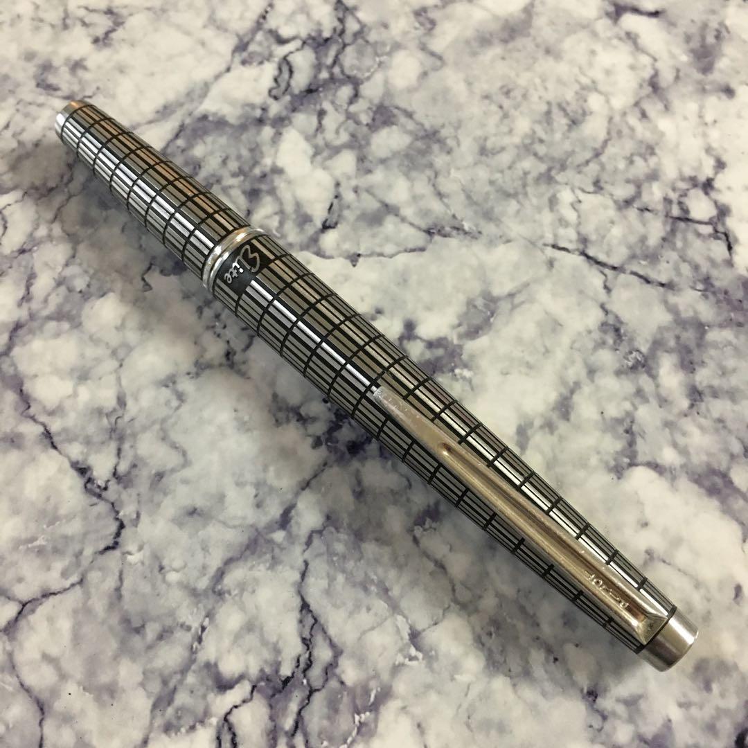 0203 オーバーホール済み 万年筆 PILOT Elite 全格子 18k