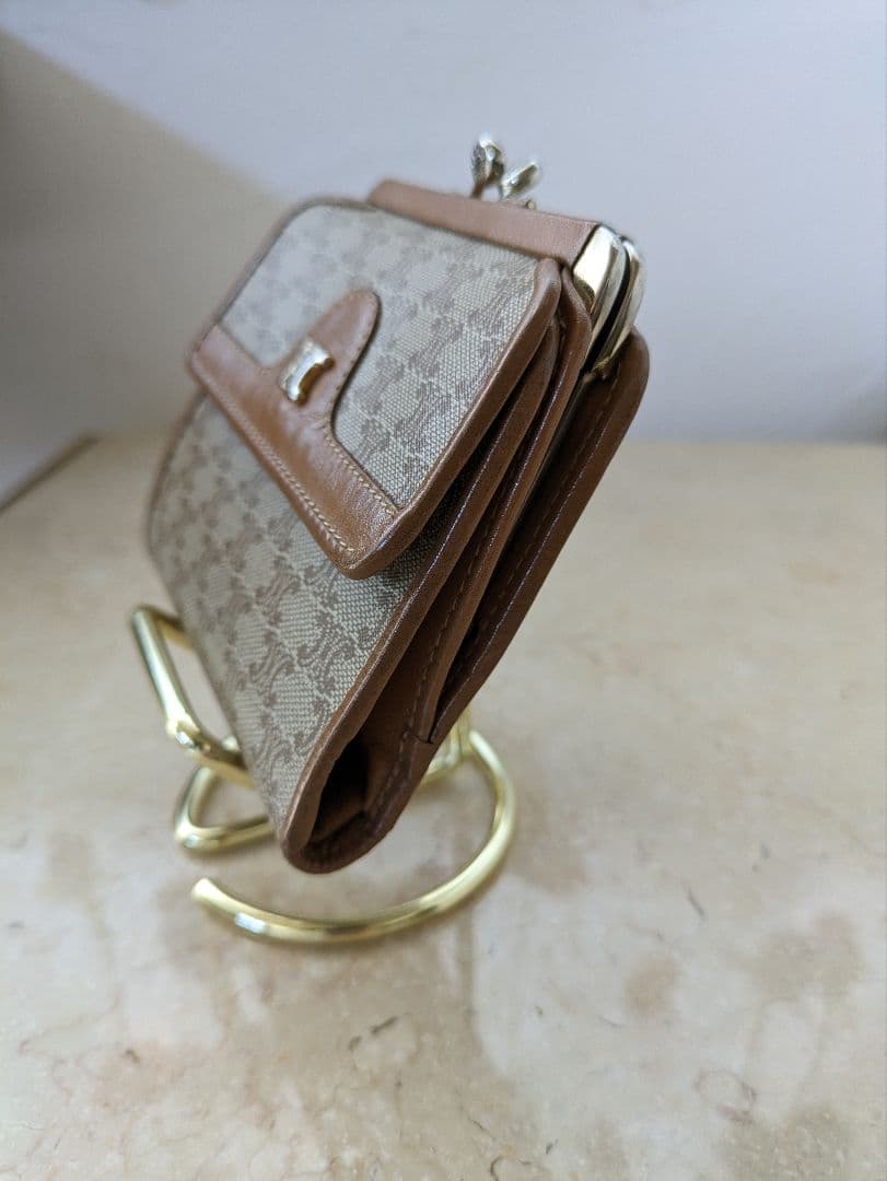 CELINE オールド 三つ折り財布 コンパクトウォレット ミニ財布 マカダム柄