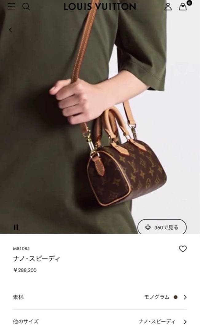 Louis Vuitton ナノスピーディー