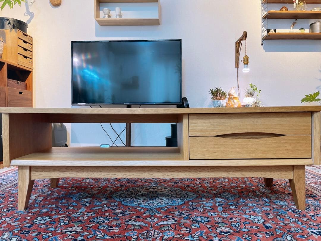 unico シグネ テレビボード 幅160cm ナチュラル｜北欧テイスト・美品