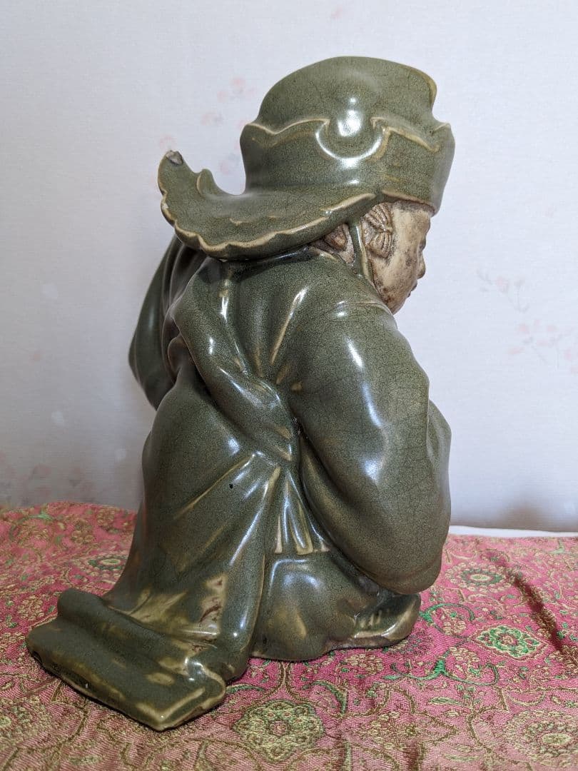 ♦！大珍品 ？三田 青磁 雅樂舞像 磁器人形 朝鮮コレクション骨董品アンティーク