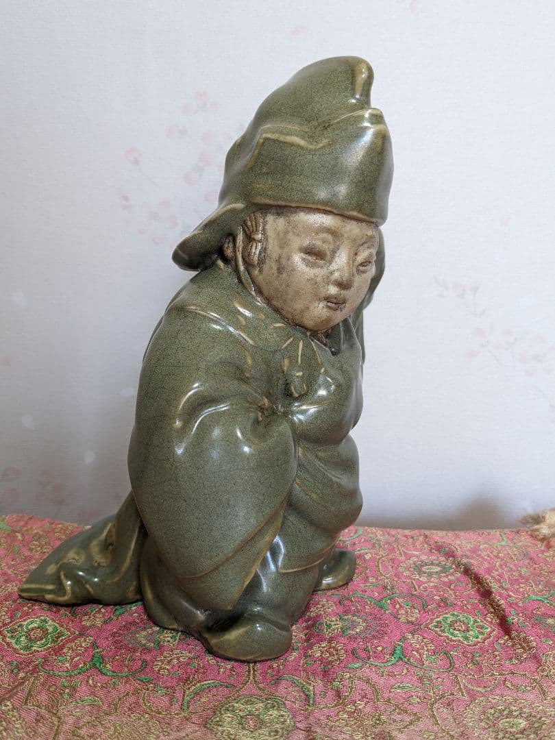 ♦！大珍品 ？三田 青磁 雅樂舞像 磁器人形 朝鮮コレクション骨董品アンティーク