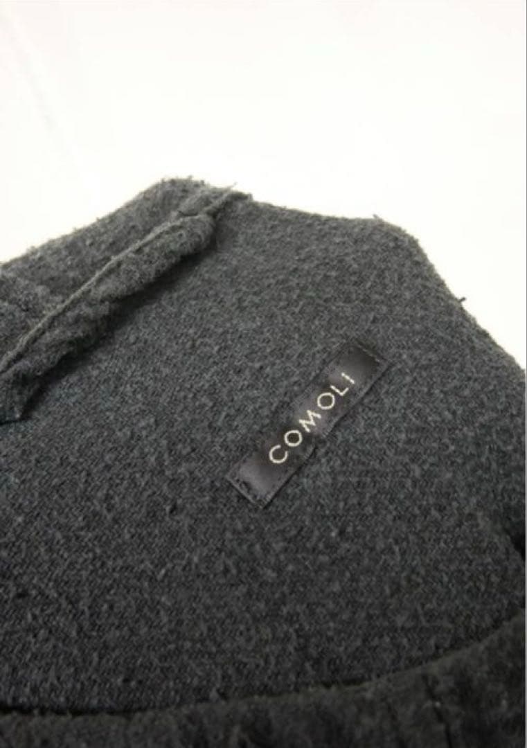 COMOLI シルクネップビエラパーカー　ブラック