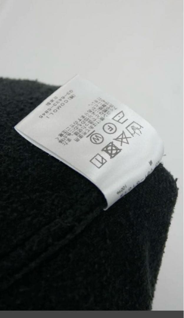 COMOLI シルクネップビエラパーカー　ブラック