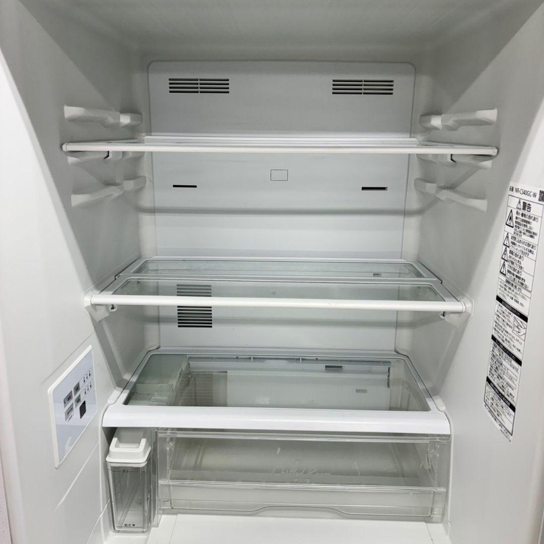 441 冷蔵庫　大型　300L～400L　ガラストップ　自動製氷機　美品　右開き