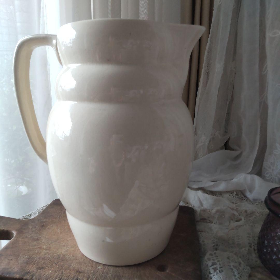 フランス　アンティーク　ロンシャン　水差し　ピッチャー　ジャグ　ピシェ　陶器