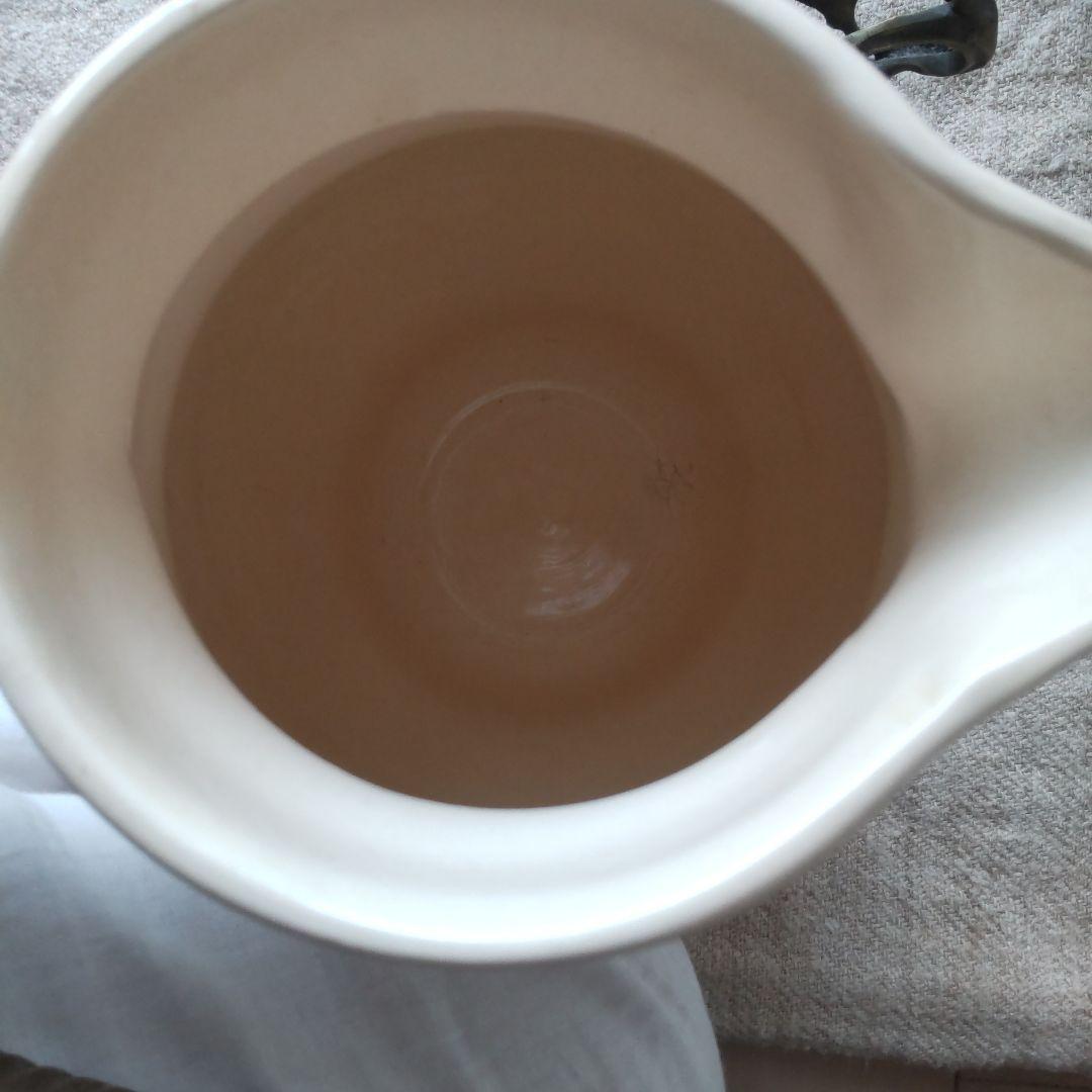 フランス　アンティーク　ロンシャン　水差し　ピッチャー　ジャグ　ピシェ　陶器