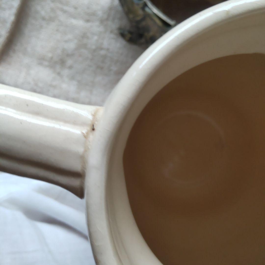 フランス　アンティーク　ロンシャン　水差し　ピッチャー　ジャグ　ピシェ　陶器