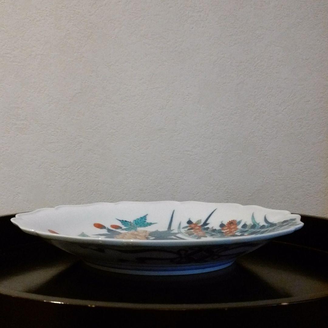 十二代今右衛門　色鍋島　芙蓉模様額皿