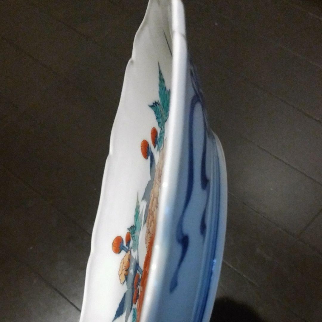 十二代今右衛門　色鍋島　芙蓉模様額皿