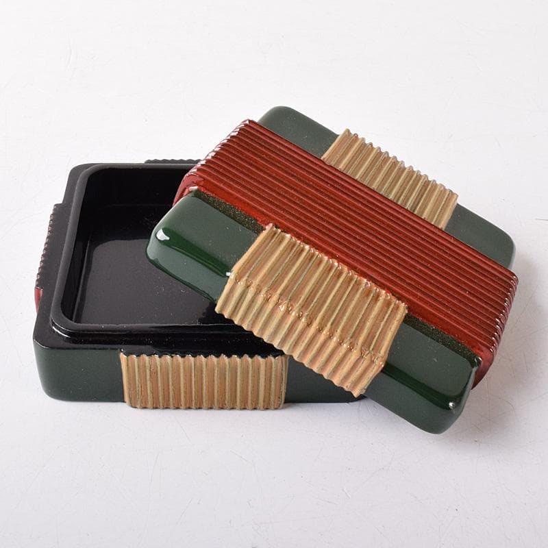 茶道具　輪島塗　喜三誠志作　糸巻香合　共箱　V　7567