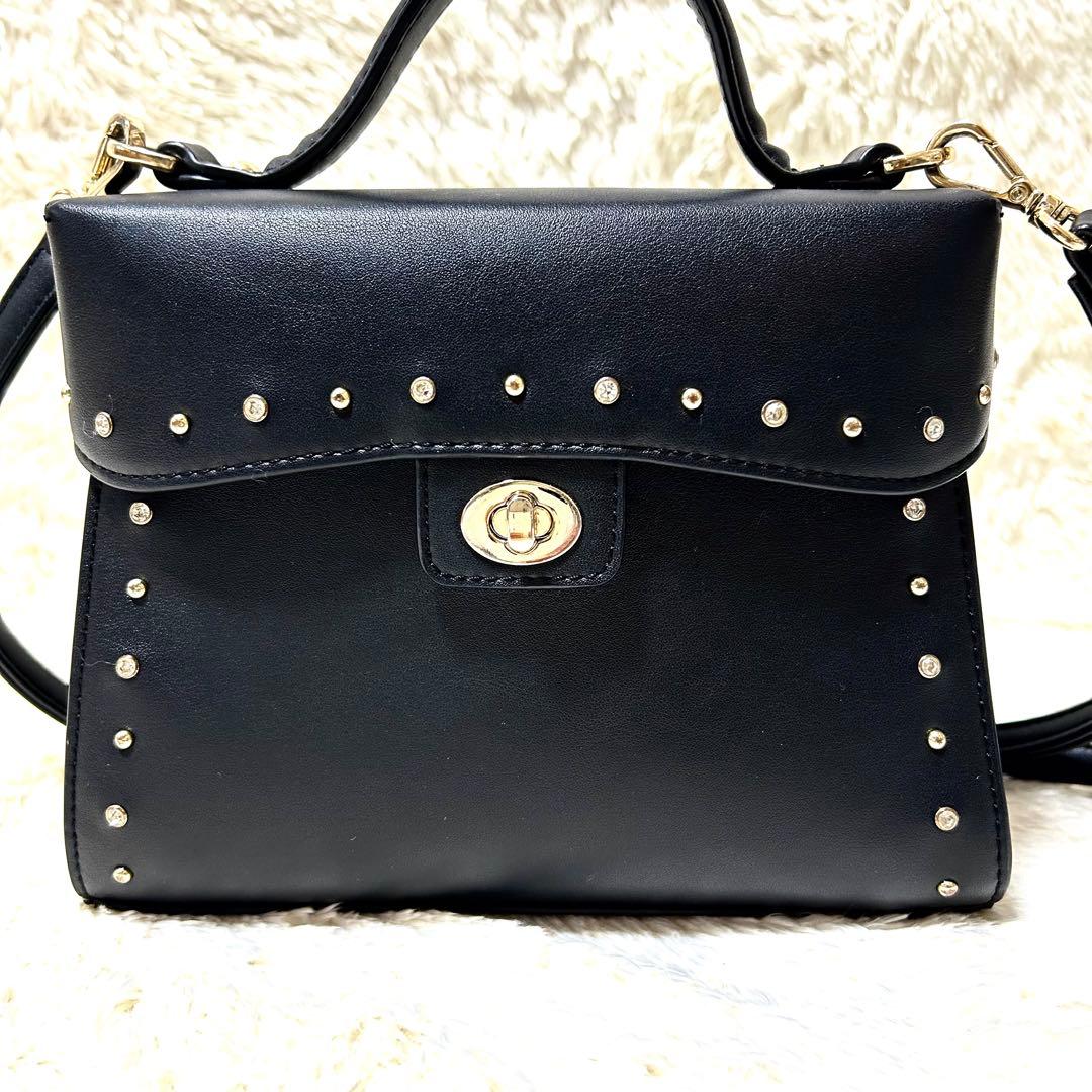 美品✨DIANAスタッズハンドバッグ ショルダーバッグ　2wayビジュー 現行品