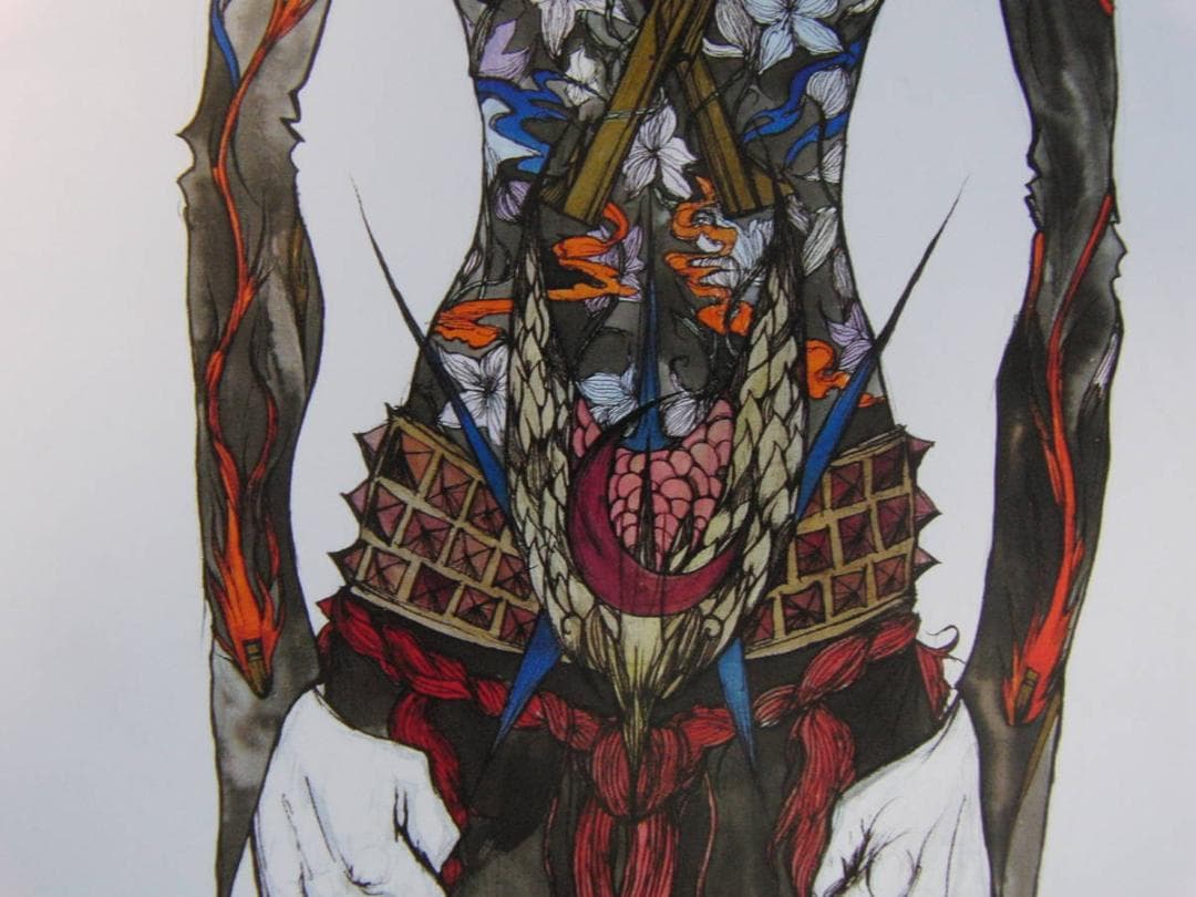 天野弓彦、【明智光秀】、希少な額装用画集より、状態良好、新品額 額装付