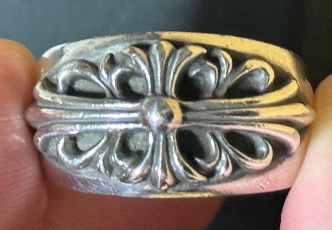 CHROME HEARTS フローラルクロスリング 26号