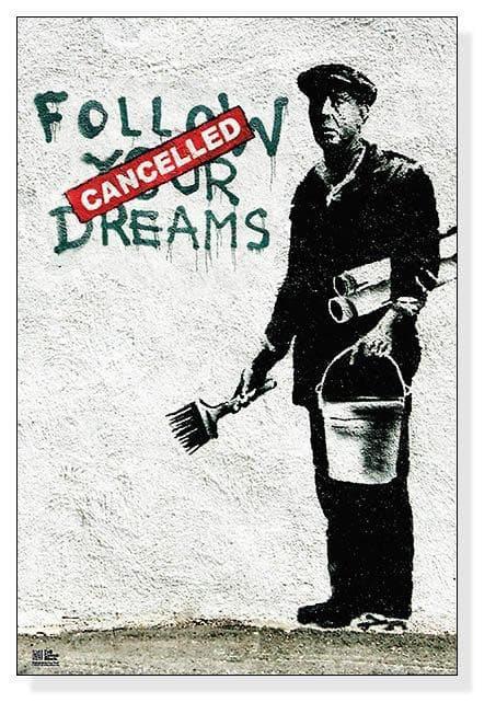 額装品/Follow Your Dreams/バンクシー/ポスター