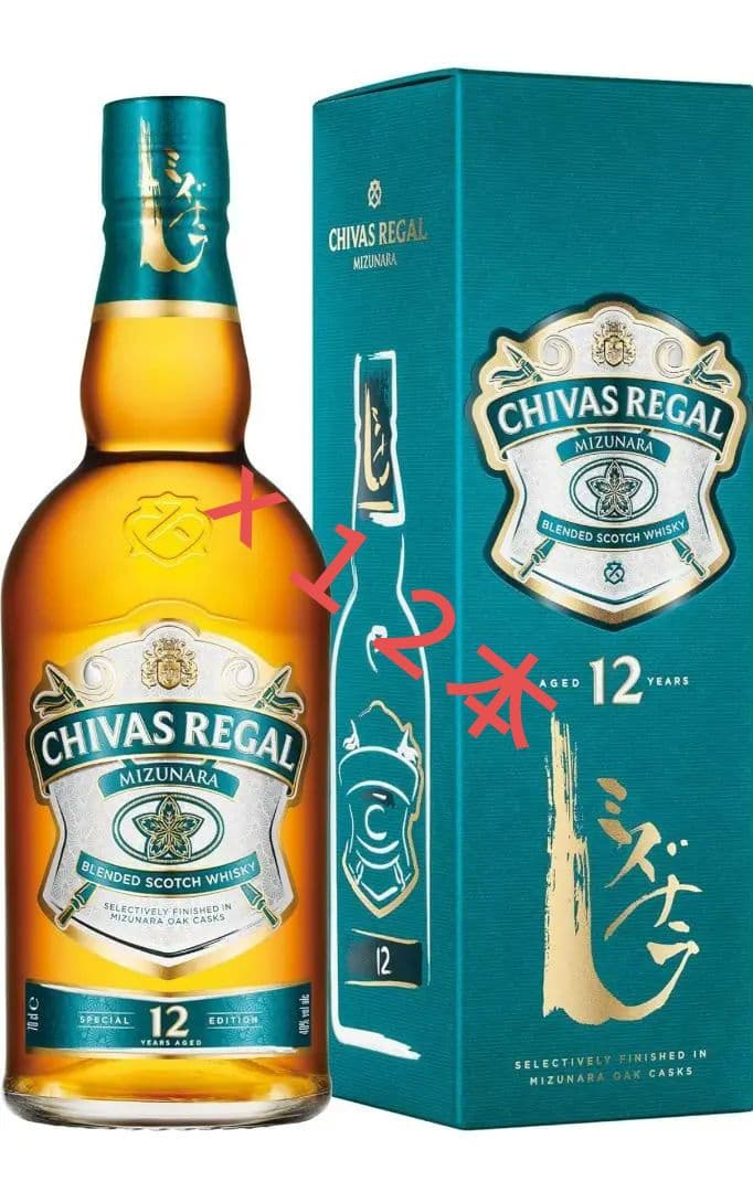 シーバスリーガル12年　ミズナラ　12本セット Amazon.co.jp: 特撰酒箱入りシーバスリーガル ミズナラ 12年 ＋