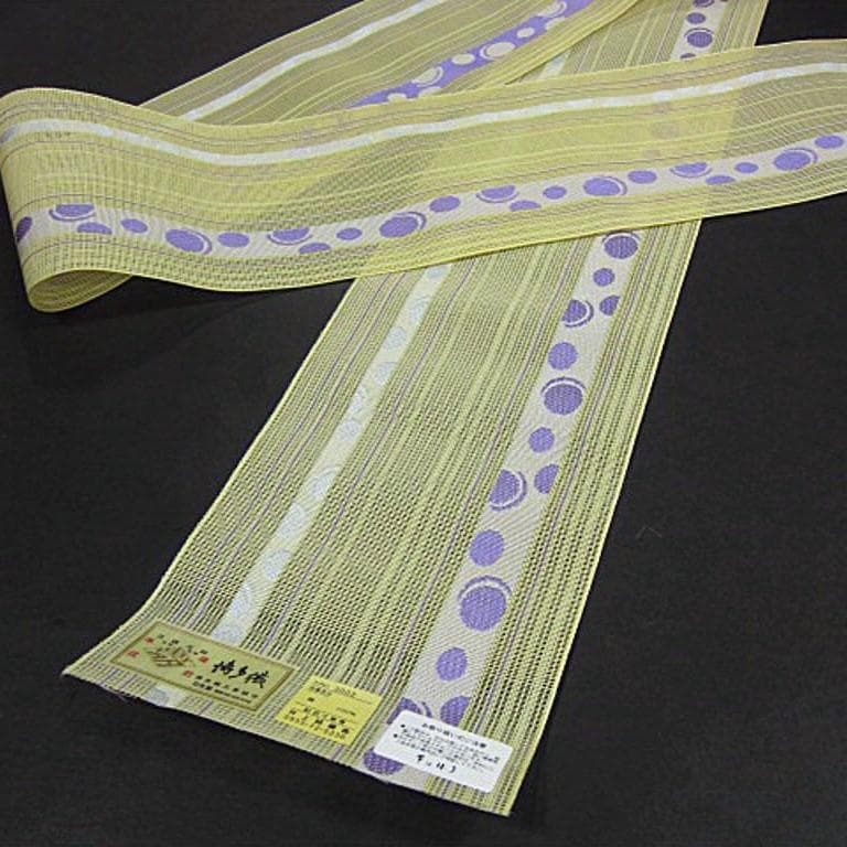 夏物 新品正絹 本場筑前博多織紗夏帯四寸単帯②