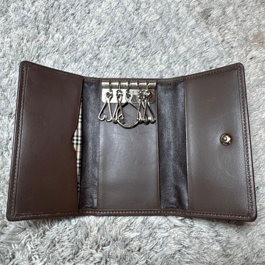 BURBERRY バーバリー ノバチェック キーケース 5連 レザー ブラック