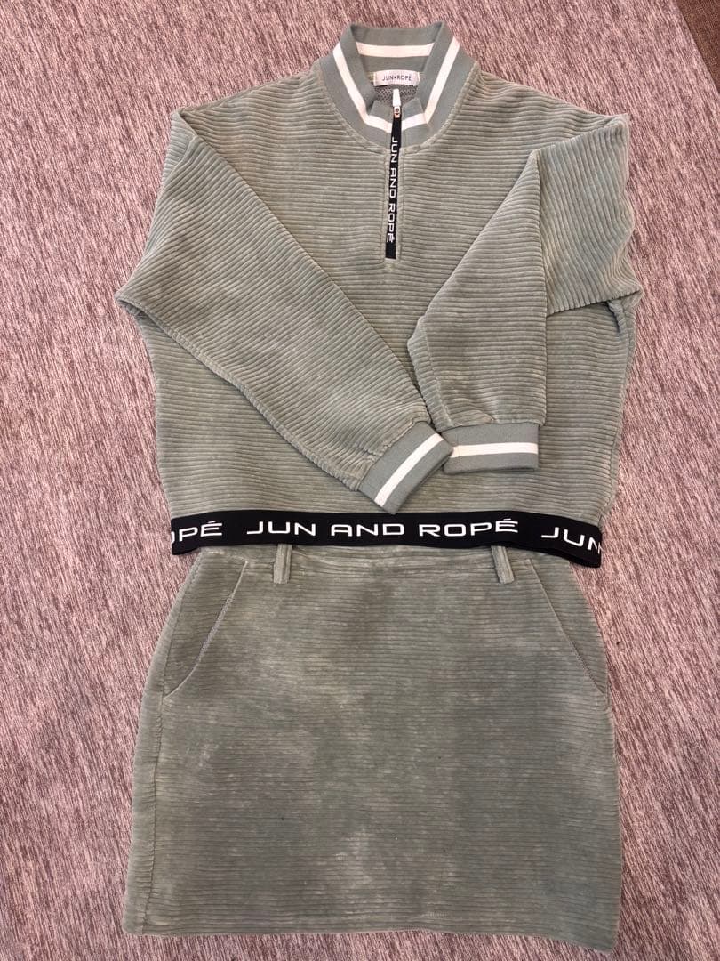 JUN AND ROPE コーデュロイ　ゴルフセットアップ グリーン