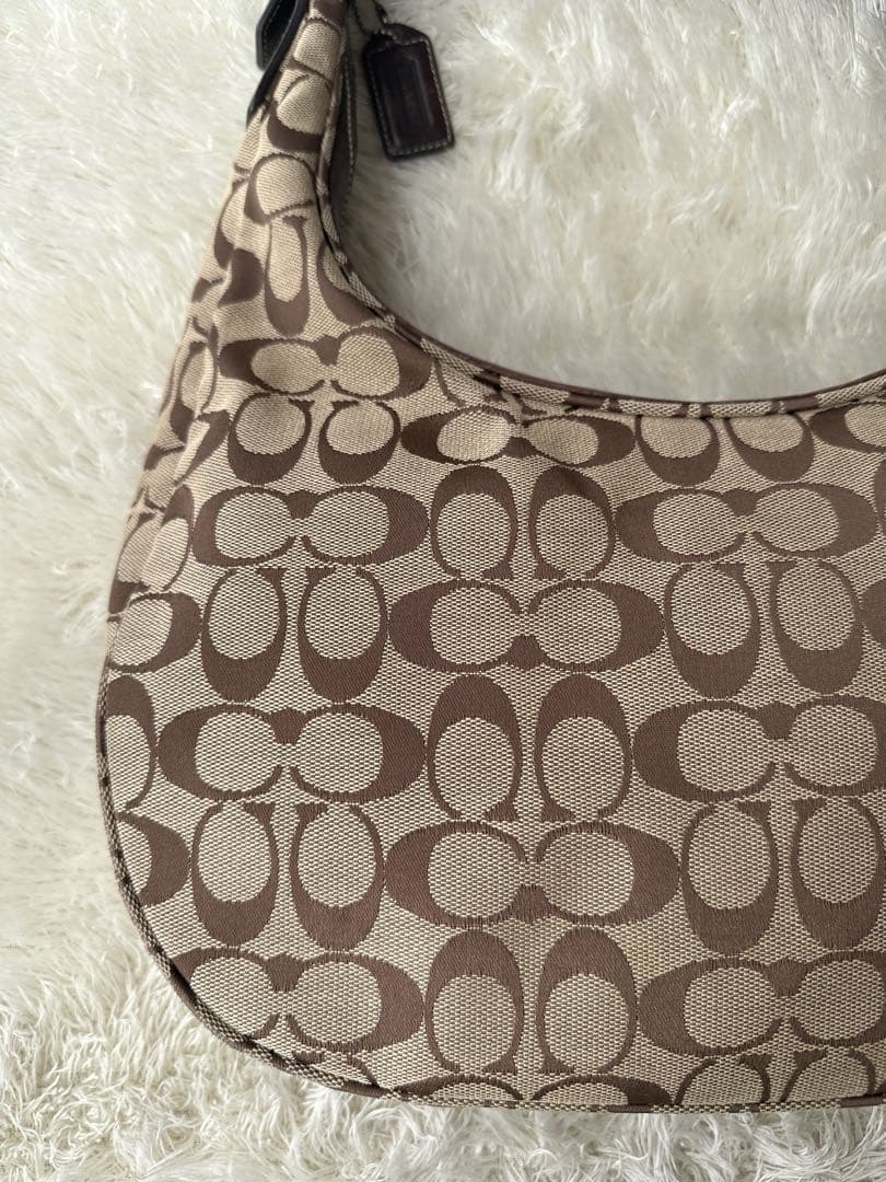 美品 COACH シグネチャー ホーボー ワンショルダー ショルダーバッグ