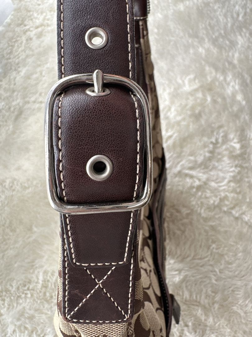 美品 COACH シグネチャー ホーボー ワンショルダー ショルダーバッグ