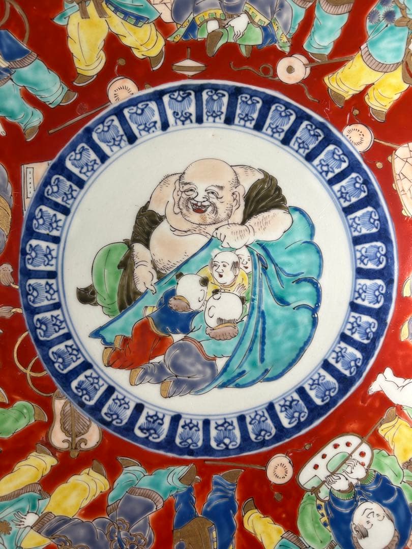 アンティークイタリア ブラットレース刺繍マット 森林の女神と鹿 狩り