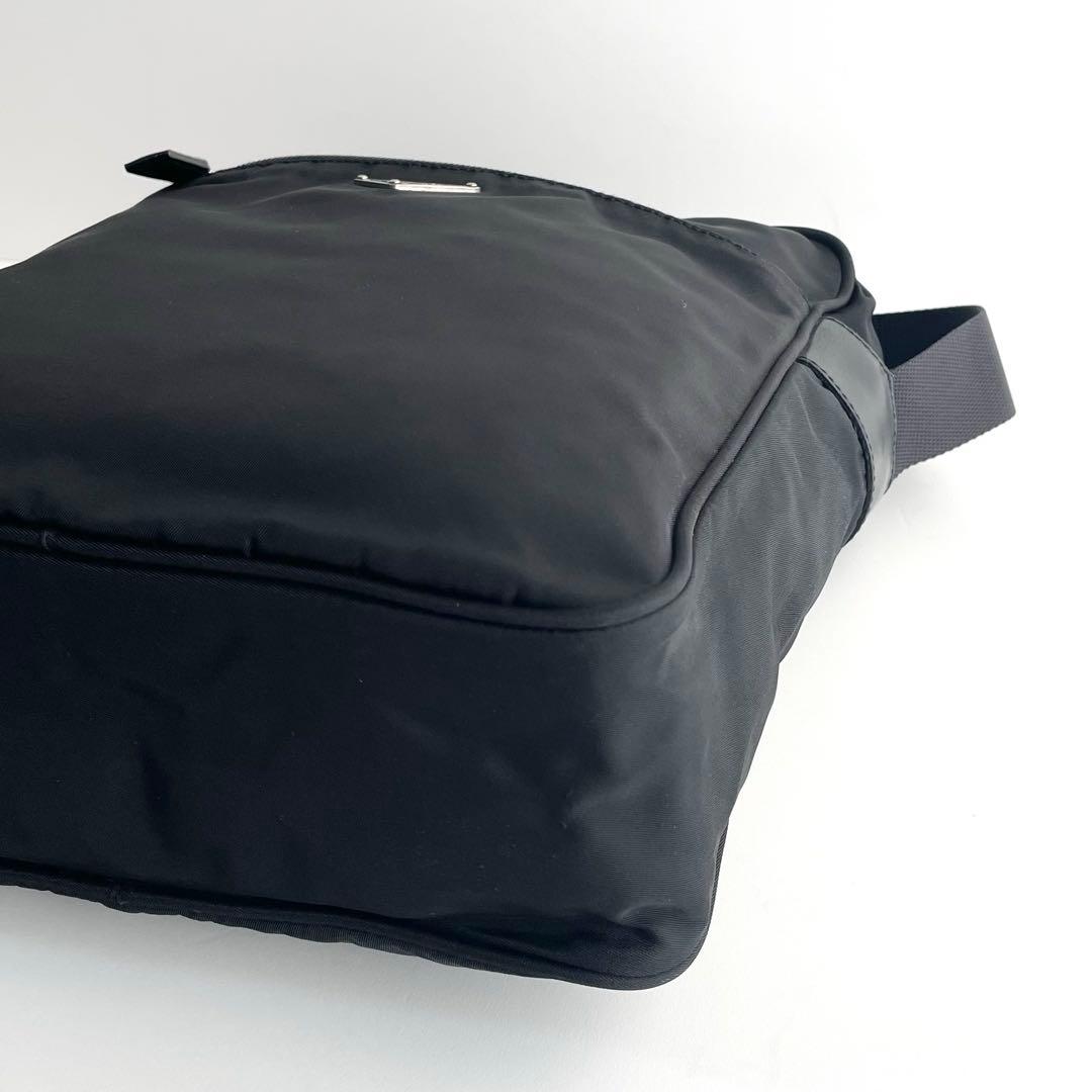 【極美品〜美品】PRADA プラダ ショルダーバッグ ナイロン×レザー スクエア