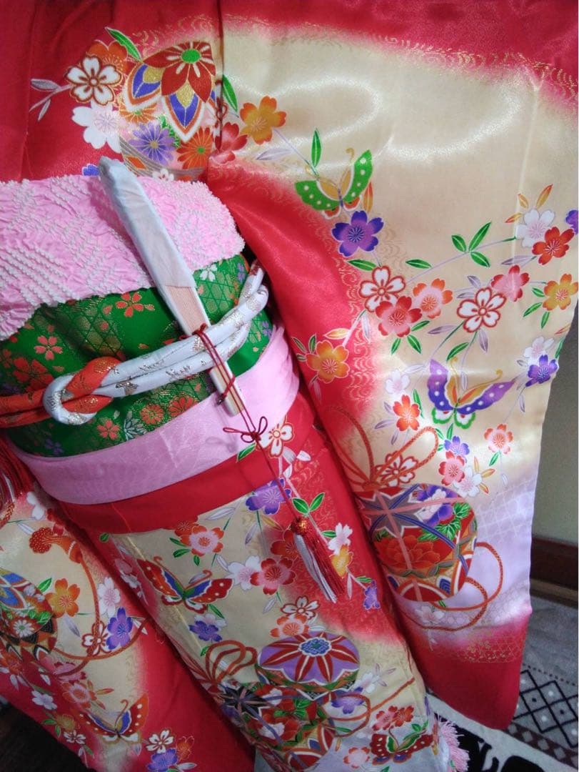 ちばです。7歳向け・化繊・お着物のセット