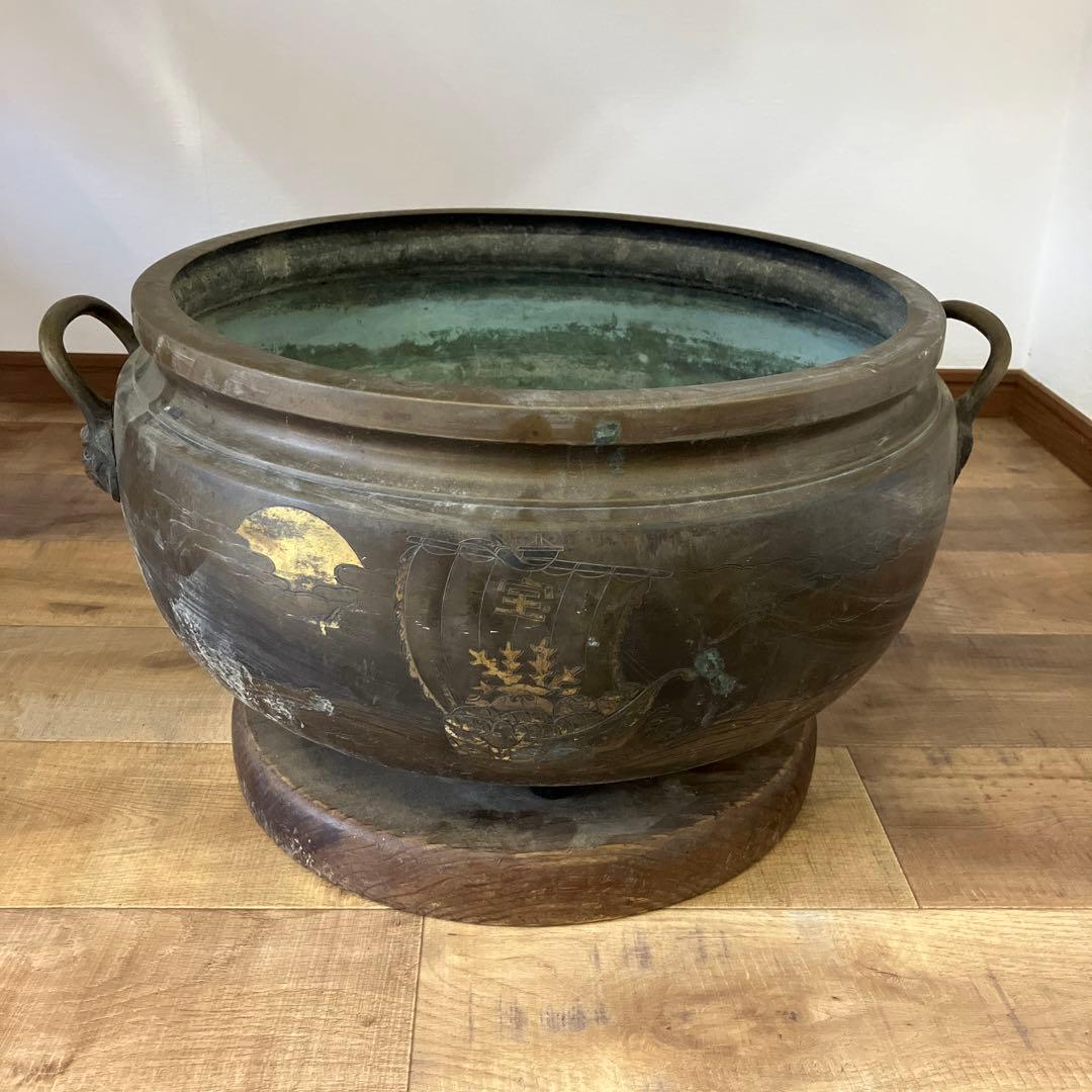 昭和レトロ 火鉢 睡蓮鉢 メダカ鉢 金魚鉢 古民具