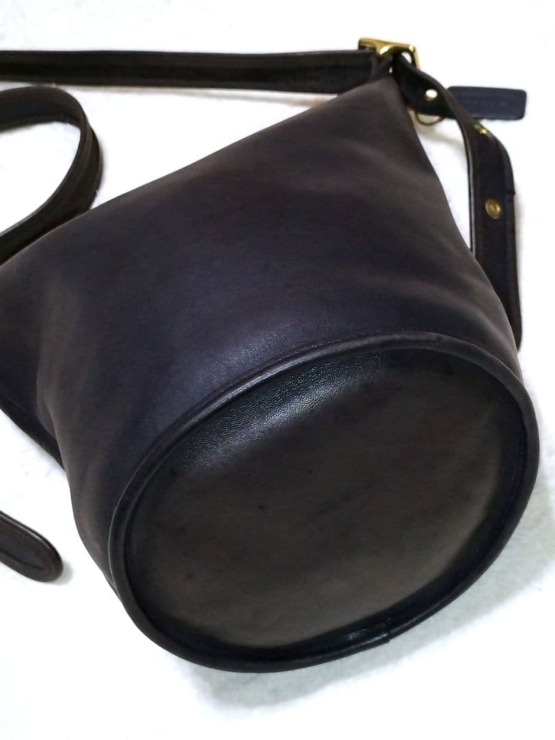 COACH オールドコーチ 9953 ショルダーバッグ バケツ 黒 革