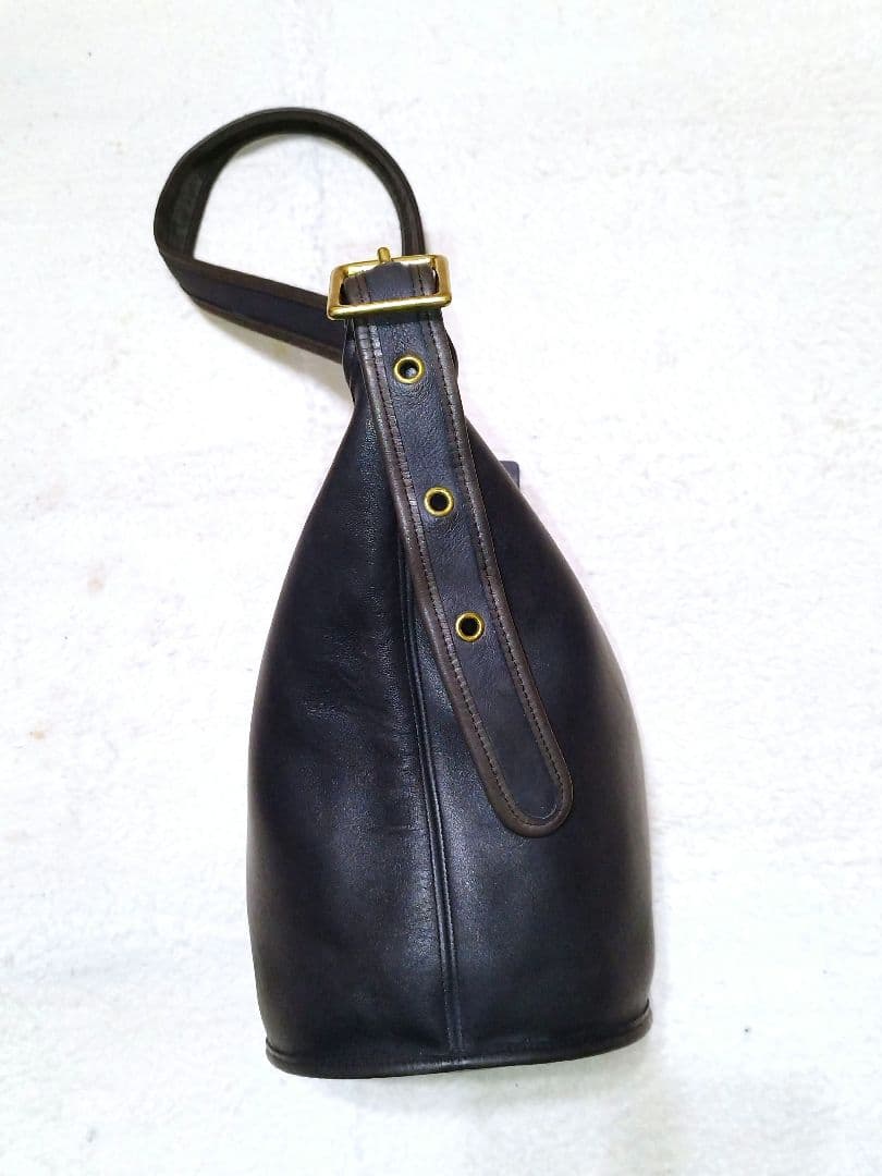 COACH オールドコーチ 9953 ショルダーバッグ バケツ 黒 革