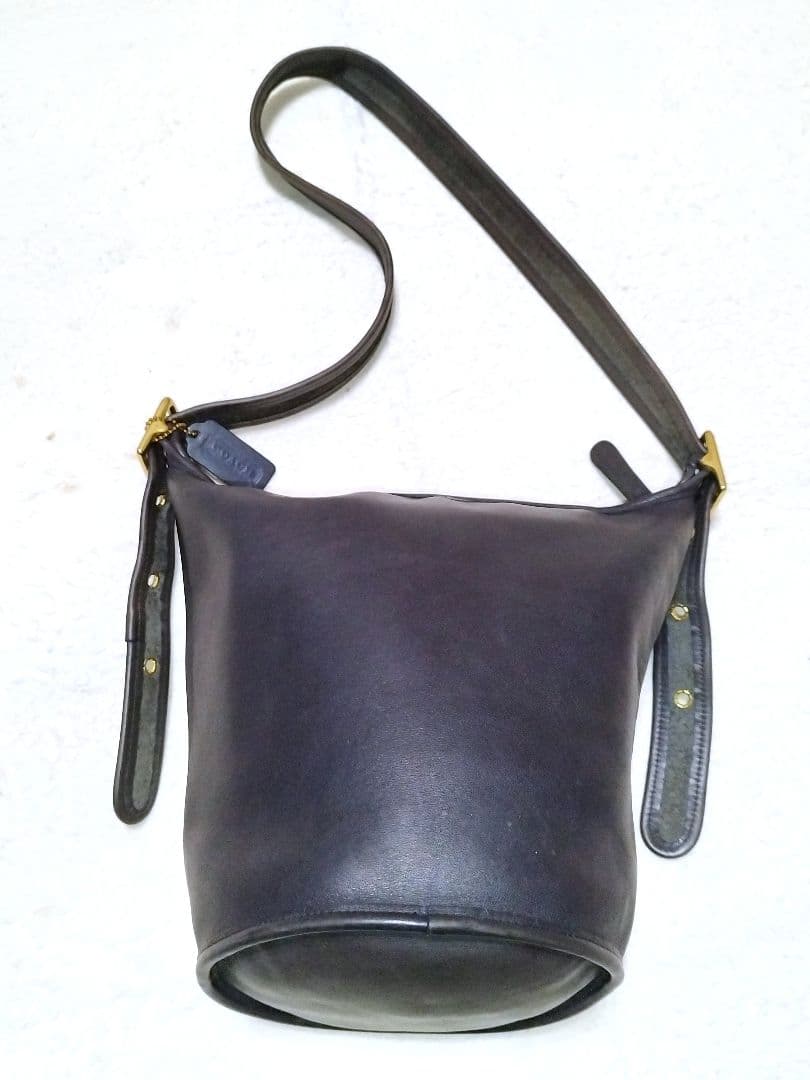 COACH オールドコーチ 9953 ショルダーバッグ バケツ 黒 革