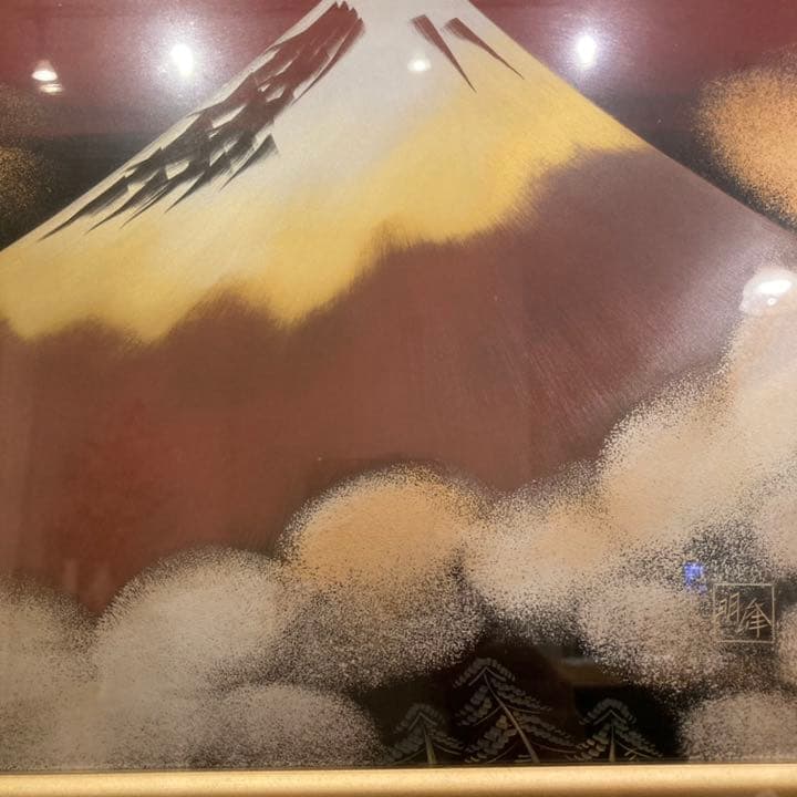 奥野明峰 朝焼け富士