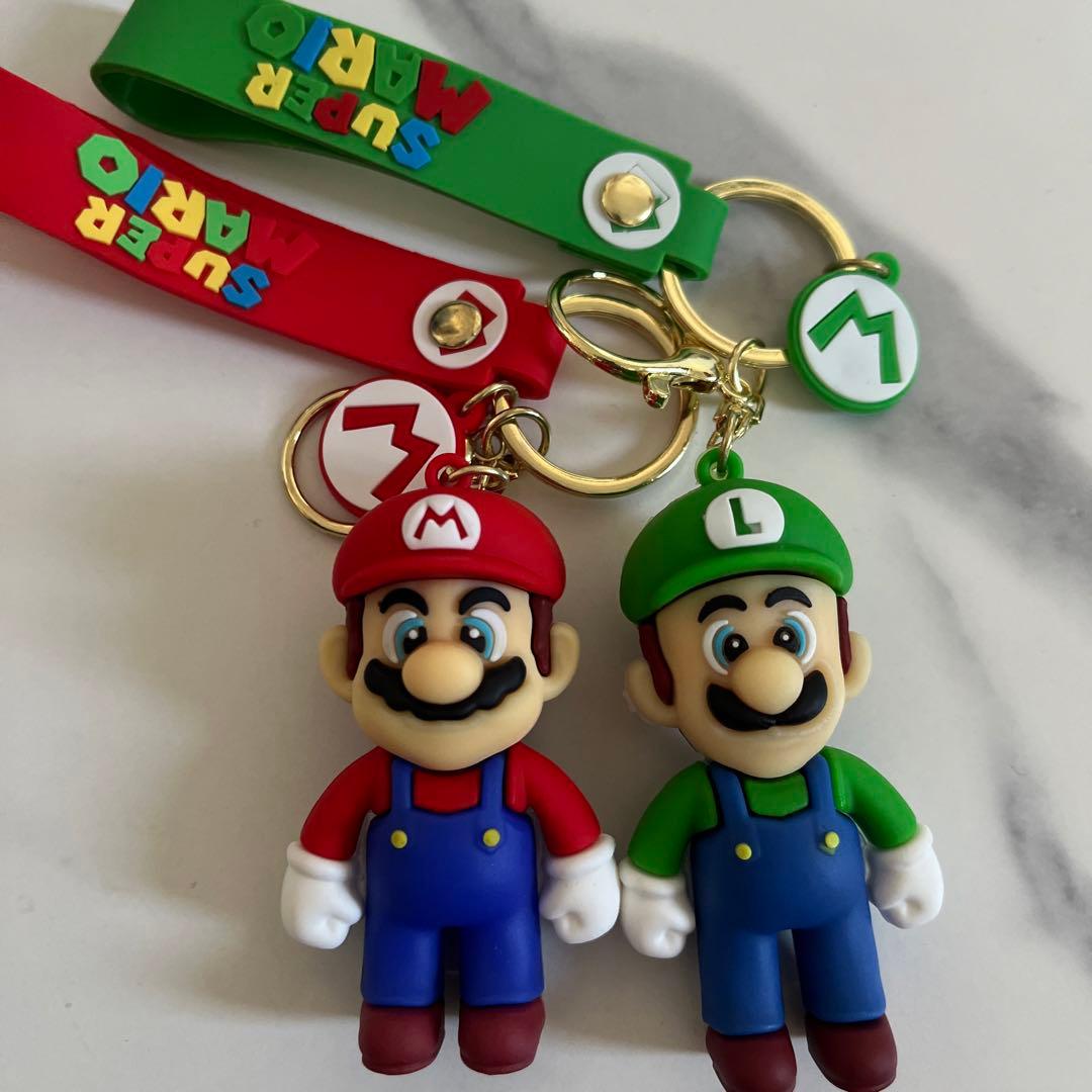 スーパーマリオブラザーズ マリオ ルイージ 2点セット キーホルダー
