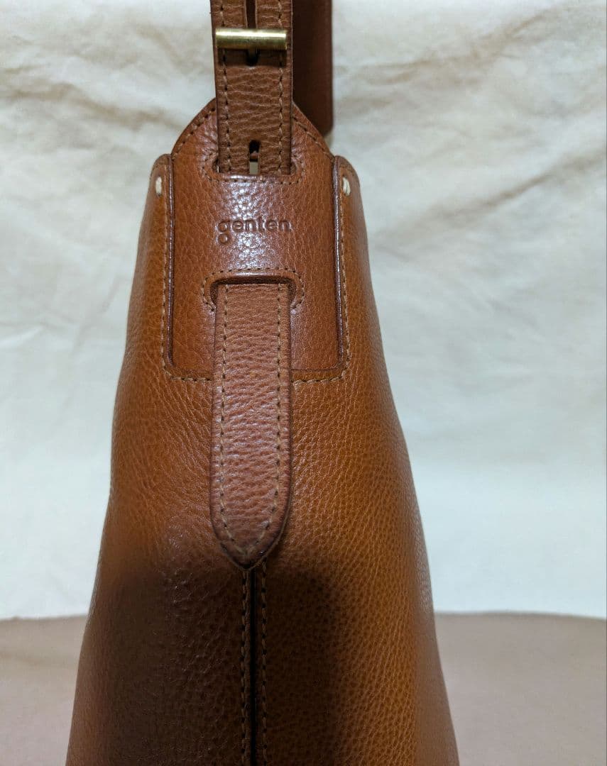美品 genten ゲンテン トスカノーブルⅡ ショルダー 2way バケツ型
