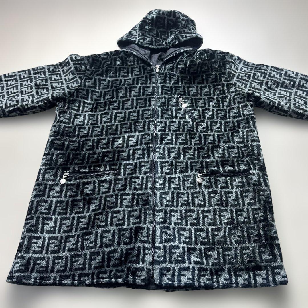 【希少】FENDI イタリア製 ズッカ柄 ボアジップアップジャケット