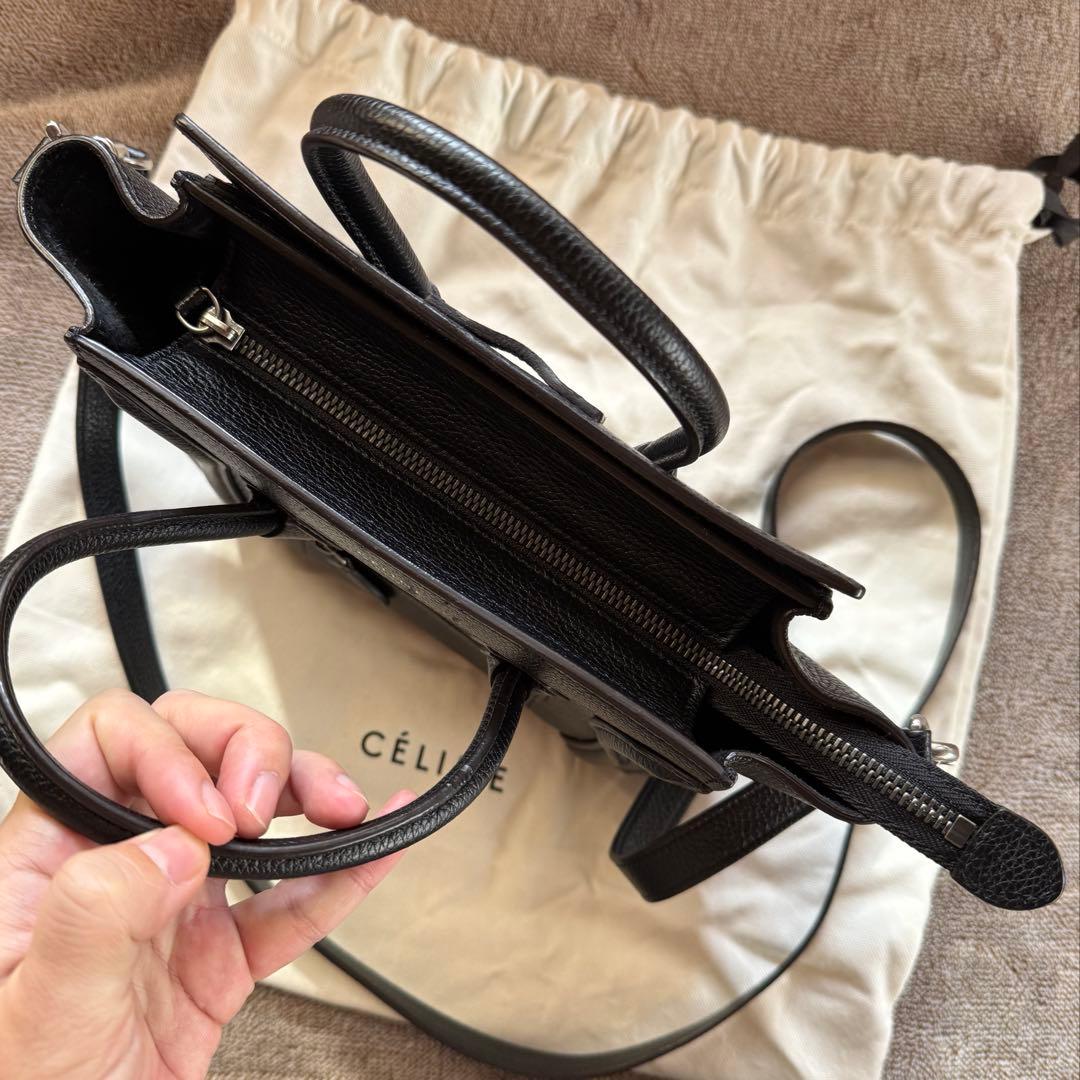 mame CELINE ラゲージナノ ブラック ショルダーバッグ