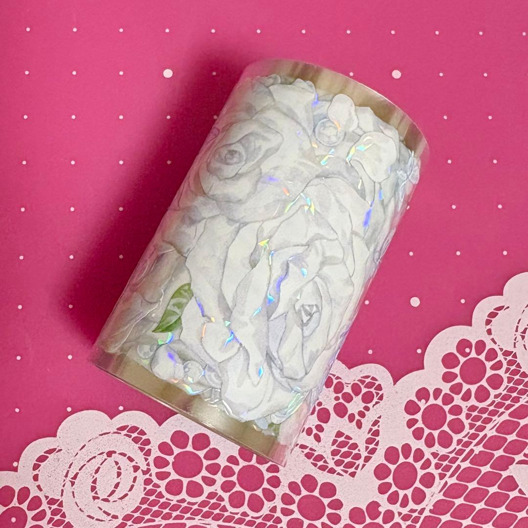 7843】海外マステ2/4/巻売り貝殻光マスキングテープ蝶々