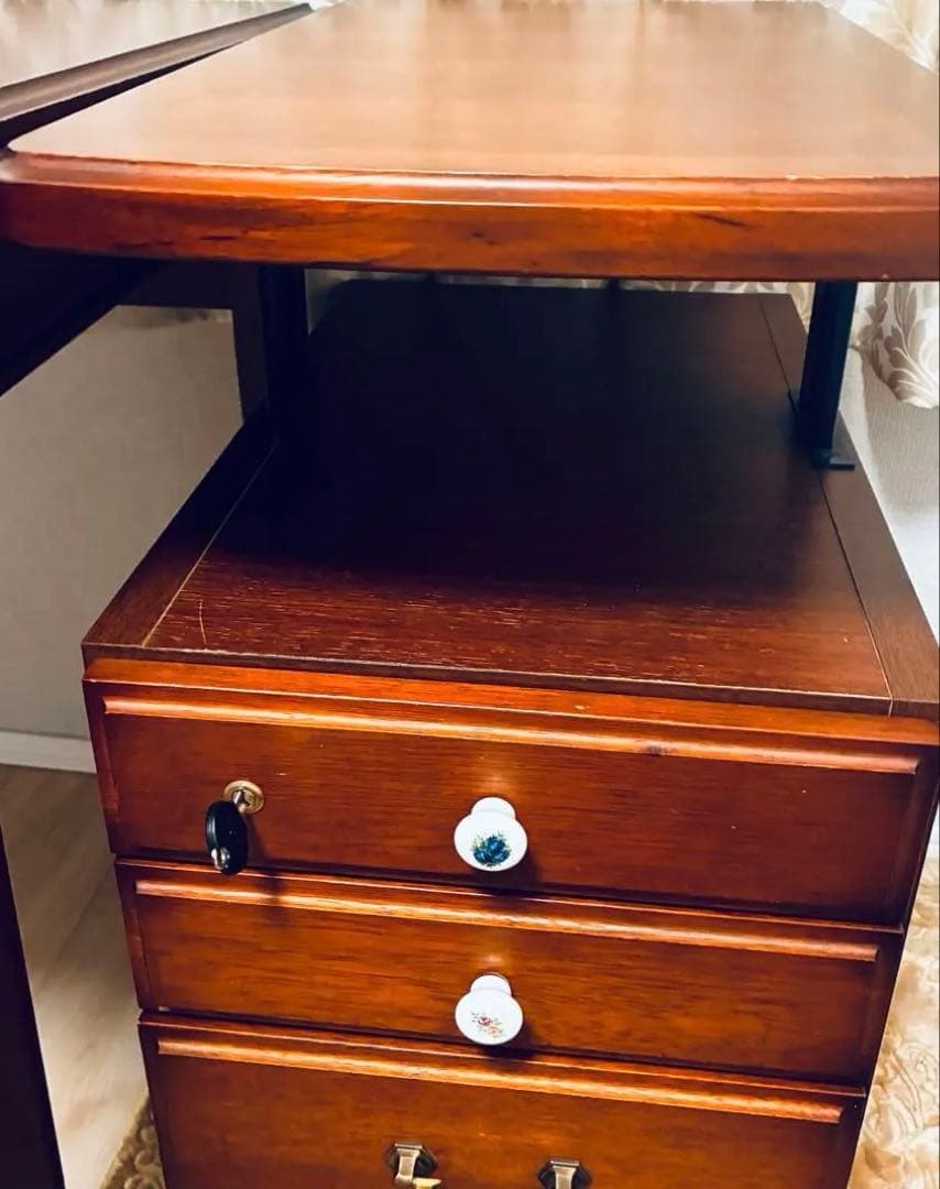 maruni サイドテーブル 引き出し 鍵付き 袖机 キャスター付 マルニ家具