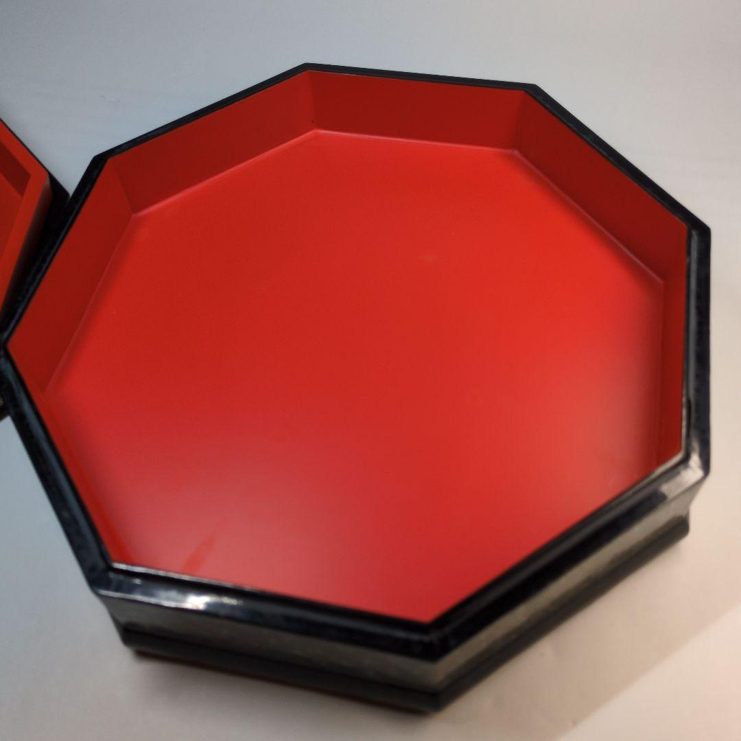 螺鈿　八角箱　重箱　年代物　韓国螺鈿　李朝螺鈿　アンティーク　骨董