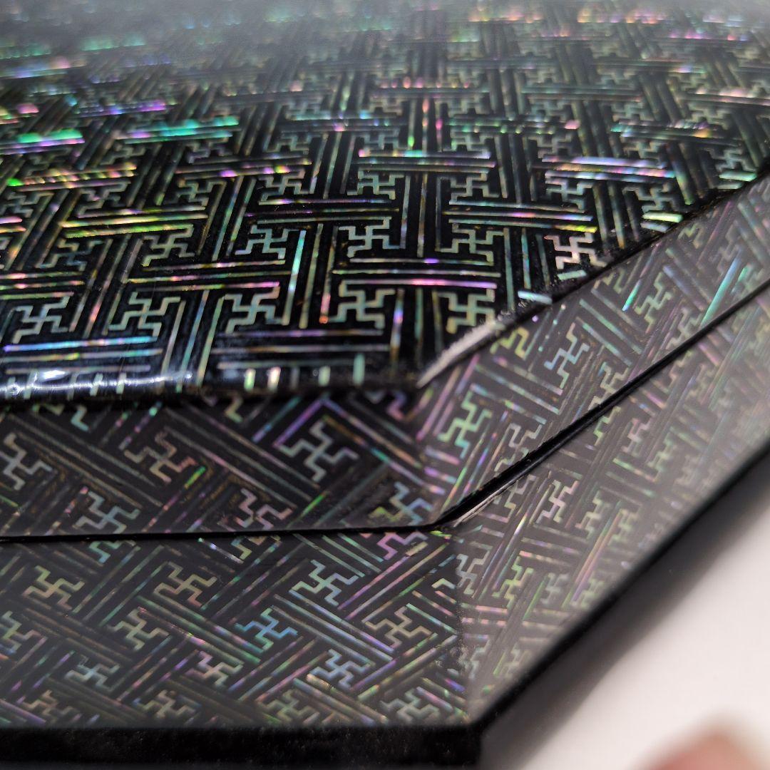 螺鈿　八角箱　重箱　年代物　韓国螺鈿　李朝螺鈿　アンティーク　骨董