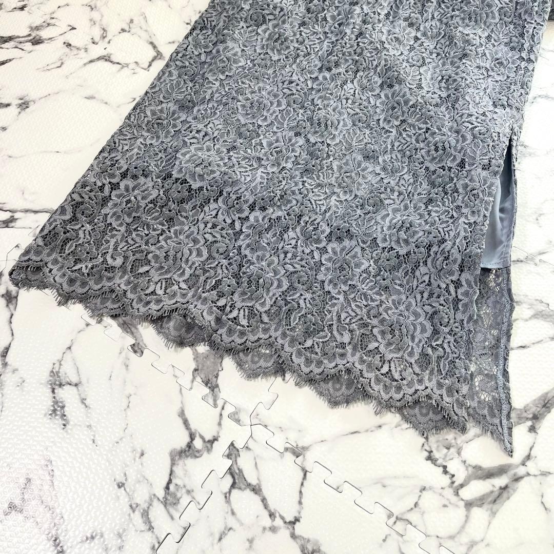 LEJA パール付きケープ風リボンパフスリーブボレロ刺繍レースキャミ