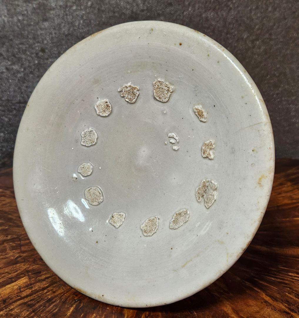 李氏朝鮮時代　李朝白磁　高台皿　台皿　祭器　高坏　李朝白磁皿　李朝堅手　李朝工芸